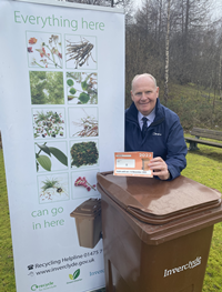 • Garden waste recycling permits for brown bins are now on sale to Inverclyde residents. Pictured is Councillor Michael McCormick, Inverclyde Council's convener of environment and regeneration